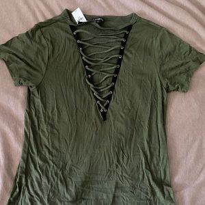 Express lace up t-shirt size small
